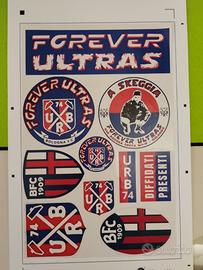 10 ADESIVI FOREVER ULTRAS BOLOGNA PAPER ADESIVA