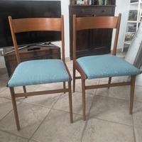 6 sedie legno anni 60-70 Frattini/scandinavo