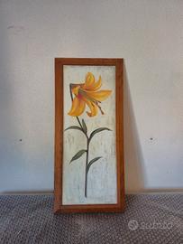 Quadro moderno con fiore arancione