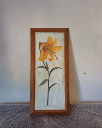 Quadro moderno con fiore arancione