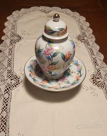 Vasetto kutani soprammobile con piatto