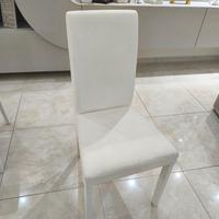 N.6 SEDIE DI PELLE BIANCHE PER SOGGIORNO