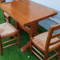 tavolo piu' panca rovere piu' tre Sedie