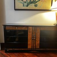 Comò da letto in radica di olmo