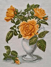 Quadro con tecnica punto croce. 