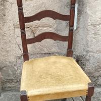 Sedia vintage spalliera alta