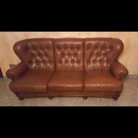 salotto vintage in pelle 