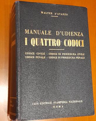 "Manuale d'udienza - I quattro codici