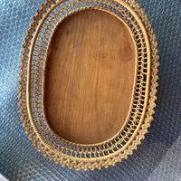 Cestino portafrutta, centrotavola, vintage, legno
