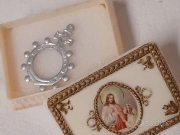 VECCHIO ROSARIO - ANELLO IN METALLO CON SCATOLA