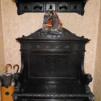 Antica cassapanca intarsiata primi '900