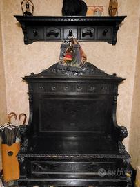 Antica cassapanca intarsiata primi '900