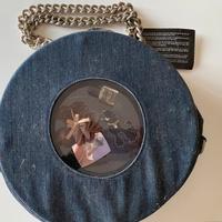 Borsa in jeans rotonda