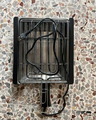 Piastra elettrica con griglia