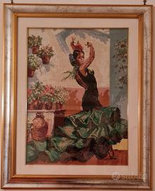 Quadro lavorato a mezzo punto