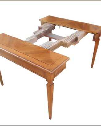 Tavolo artigianale classico a consolle apribile