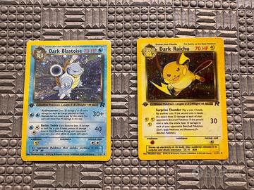Pokémon DARK BLASTOISE + DARK RAICHU olografiche