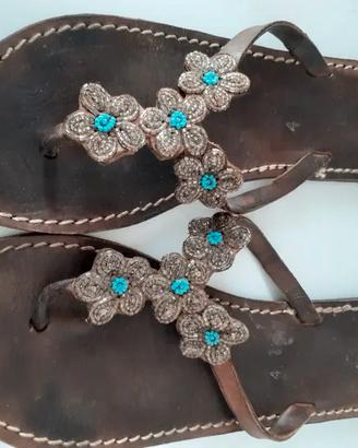 Infradito donna vintage elegante estivo 41