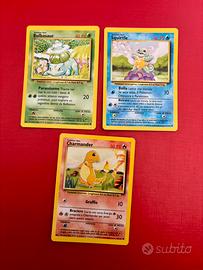 Charmander-Squirtle-Bulbasaur set base Ita