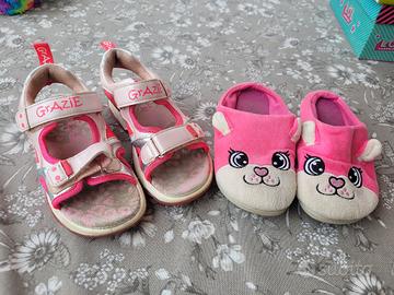 lotto scarpe 32 sandali e 32/33 ciabatte