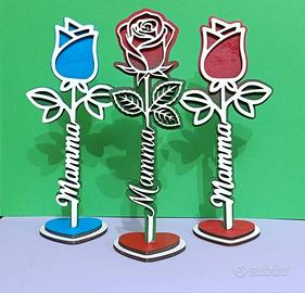 Reg4lo Mamma, fiori in legno 