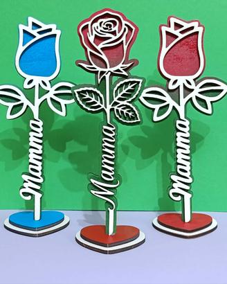 Reg4lo Mamma, fiori in legno 