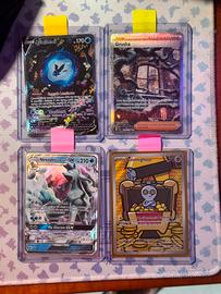 lotto 4 carte pokemon