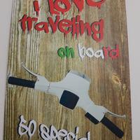 targa 35x50 su cartone compensato