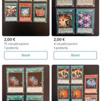 Carte varie yugioh ( prezzi in foto )