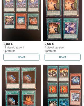 Carte varie yugioh ( prezzi in foto )
