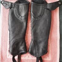 GHETTE Equitazione EQUESTRO vera pelle tg 12anni