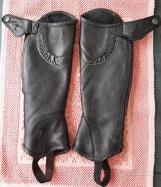GHETTE Equitazione EQUESTRO vera pelle tg 12anni