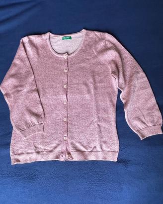 Maglione cardigan in misto lana e lurex Benetton S