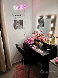 Specchiera trucco con led