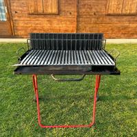 Barbecue a legna su ruote, cm 110 x 80 x h104