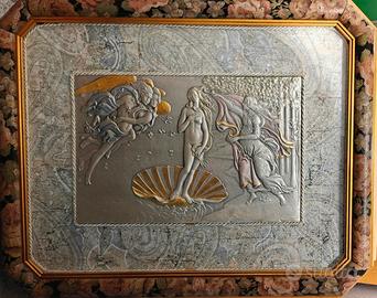 Quadro Argento 925 "Nascita di Venere". Lastra 60g
