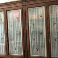 Vetrina sala cucina in legno antico