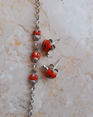 braccialetto argento e orecchini