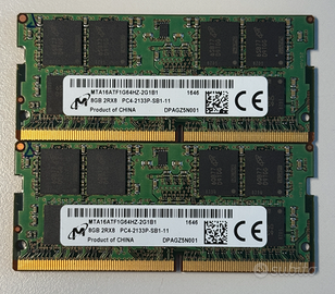 RAM laptop DDR4 SODIMM 2x8 GB 2133MHz - TOT 16GB