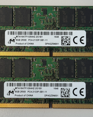 RAM laptop DDR4 SODIMM 2x8 GB 2133MHz - TOT 16GB