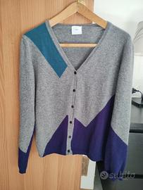 cardigan in lana merino made in italy