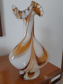 Vaso decorativo in vetro anni 70