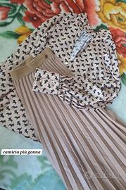completo elegante camicia più gonna