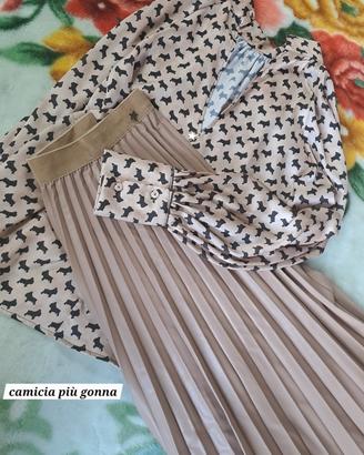 completo elegante camicia più gonna