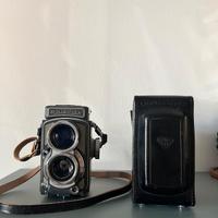 Rolleiflex 4x4 Baby più custodia in pelle