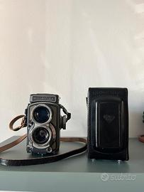 Rolleiflex 4x4 Baby più custodia in pelle