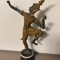 STATUETTA VINTAGE IN RAME DORATO - THAILANDIA