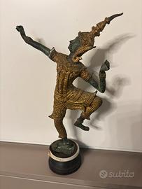 STATUETTA VINTAGE IN RAME DORATO - THAILANDIA