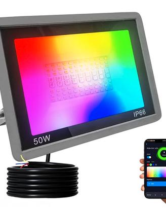 Faretto 50w rgb wifi app