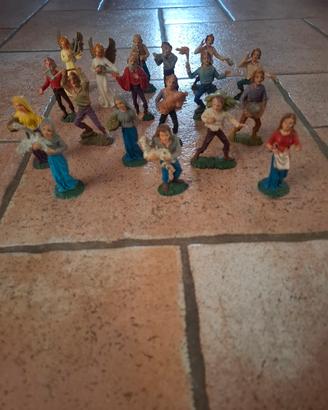 18 statuette presepe Nardi Italy deposé anni 60/70
